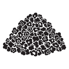 Burst of flavor captured – Popcorn silhouette rendered in clean Popcorn vector – Popcorn illustration

