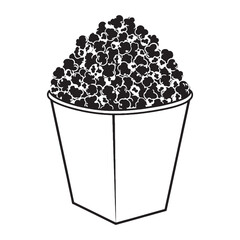 The perfect snack in shape – Popcorn silhouette paired with bold Popcorn vector – Popcorn illustration

