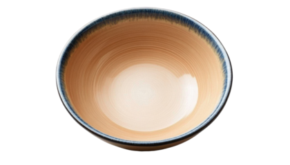 ceramic bowl isolated on transparent background cutout