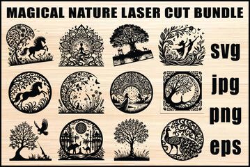 Fototapeta premium Black Laser Cut Bundle