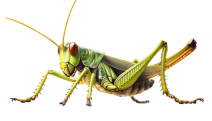 grasshopper isolated on transparent background cutout