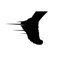 running foot silhouette icon