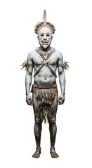A man of the Asaro Mudmen from Papua New Guinea