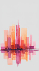 Obraz premium city in the sky vector