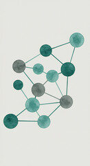 Obraz premium abstract network background with bubbles