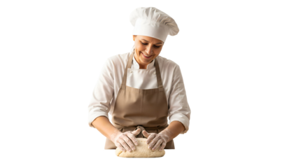 Baker kneading dough