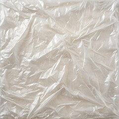 A crumpled and transparent plastic sheet creates an abstract textured background