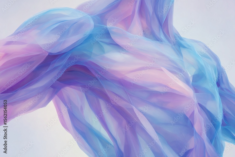 Poster intertwining transparency and geometry in a surreal human form