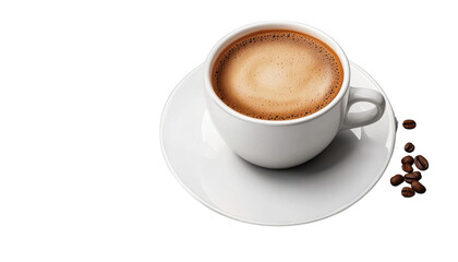 Fototapeta premium cup of coffee isolated on transparent background cutout