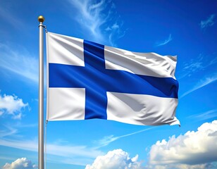 Finnish flag of Finland AI generated