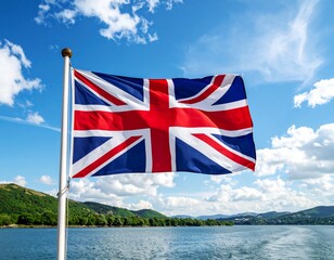 British flag of United Kingdom, AI generated