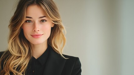 Fototapeta premium Confident Young Businesswoman CEO Portrait with Vision and Charisma