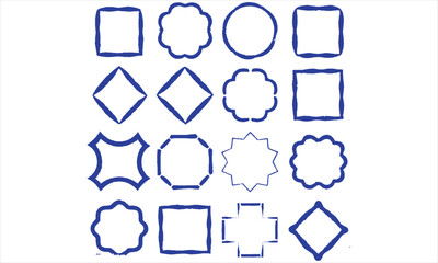 Set of decorative vintage frames