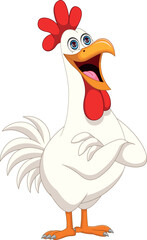cute rooster cartoon