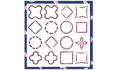 Set of decorative vintage frames