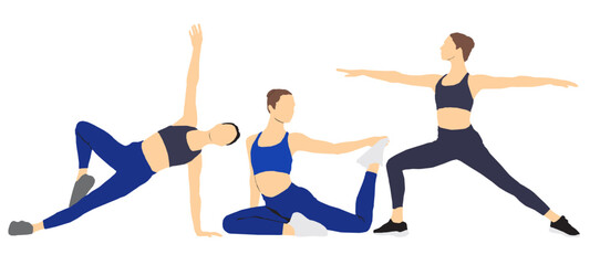 yoga people set collection