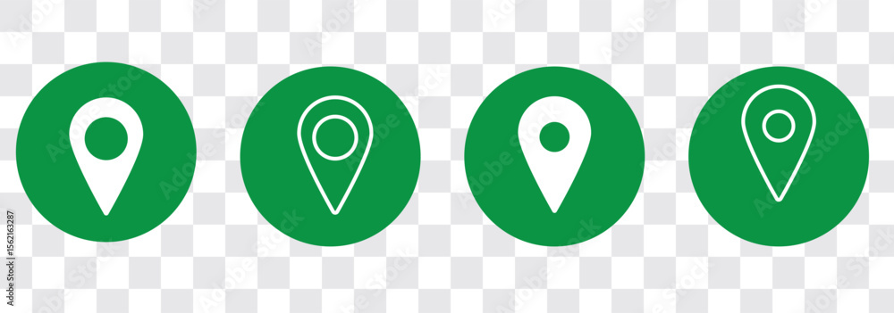 Aufkleber location icon. fill and line location icon. map pin. gps. place marker. gps location symbol collecti