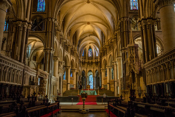 Views from the interior of Canterbury Cathedral, England