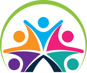 Community People Family logo design template vector symbol