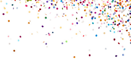 confetti on white background
