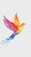 hummingbird on white background