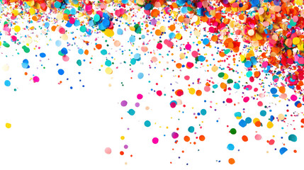 confetti on white background