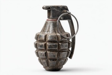 Weathered Hand Grenade: A Study in Rustic Metal Texture
