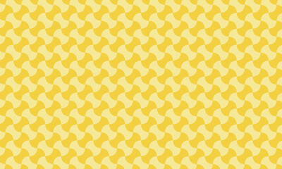 黄色ベースの分銅つなぎ模様のパターン背景