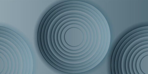 Obraz premium Abstract Blue Concentric Circles Background with a Minimalist Design