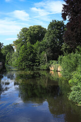 Obraz premium View of the Ilmenau River in Lüneburg, Lower Saxony - Germany
