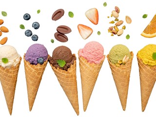 Assorted Ice Cream Scoops Collection