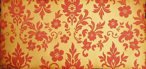 Faded floral damask on distressed textured background, floral, art