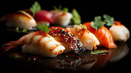 sushi on a plate