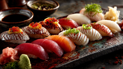 sushi on a plate