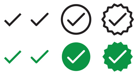 check mark icon set vector