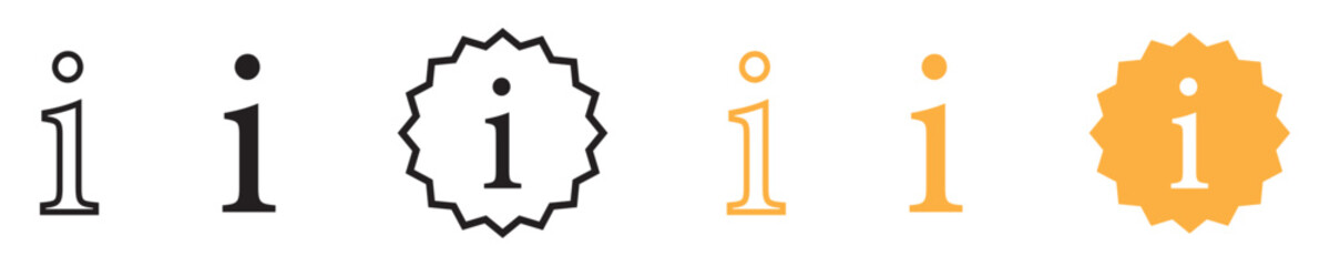 Info icons set. Information icon collection.
