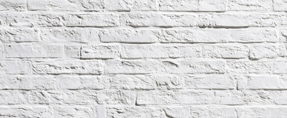 The textured white brick wall creating a clean and modern backdrop.