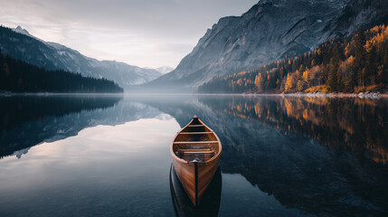 canoe on lake
