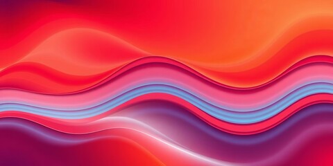 Seamless warm-toned gradient wave pattern, soft red, blue, orange hues, vibrant, background