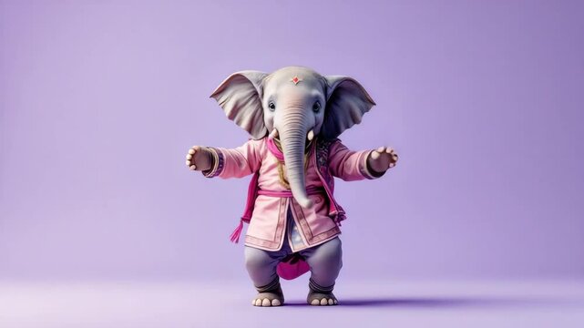 Dressed elephant with bindi