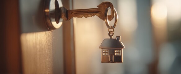 The Key with a House Charm Symbolizing New Beginnings and Home Ownership