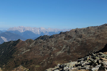 Landschaft im Pitztal, Österreichischen alpen im Sommer. 