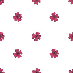 seamless pattern with cartoon flowers. hand drawing. design for fabric, print, textile, wrapper