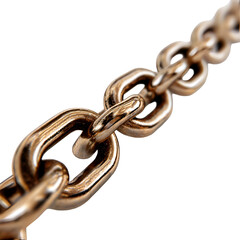 Fototapeta premium Closeup of a golden chain links strong connection,
