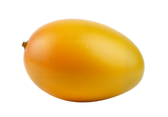 Ripe mango on transparent background, tropical fruit photo, natural light, summer theme image