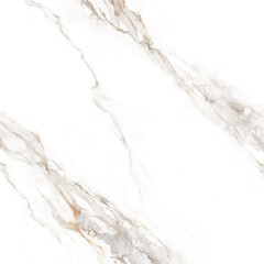 Luxurious white marble texture with soft beige and grey diagonal veins, perfect for countertops,...