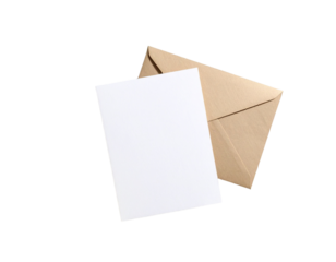 Save the Date Card with Floral Elements – Mockup Style Transparent Background PNG