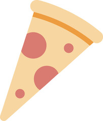 Minimal Pizza Outline – Pastel Line Art for Fast Food, Cafe, or Meal Service