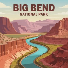 Rio Grande River at Big Bend National Park Print