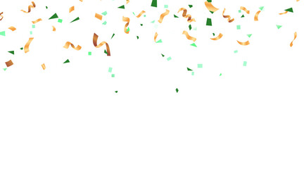 Cover with colored balloons, garlands and confetti on the white